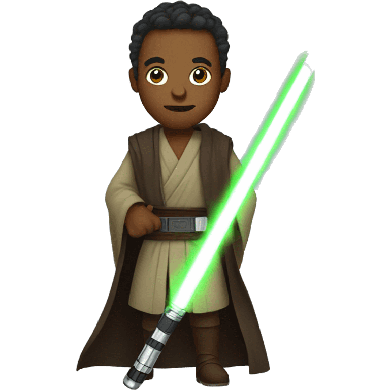 Jedi with light saber emoji