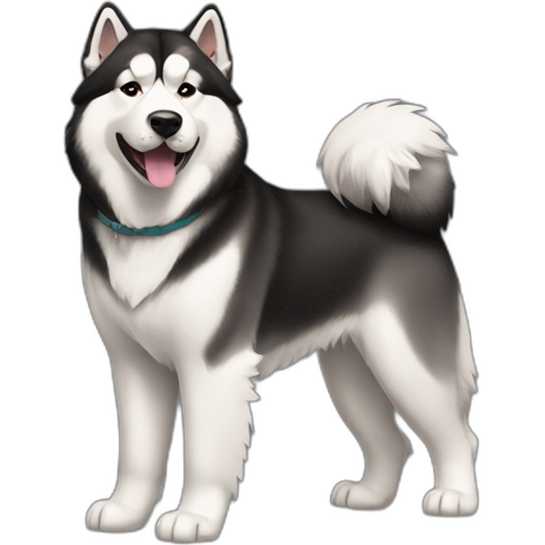 Dog alaskan malamute full-height emoji