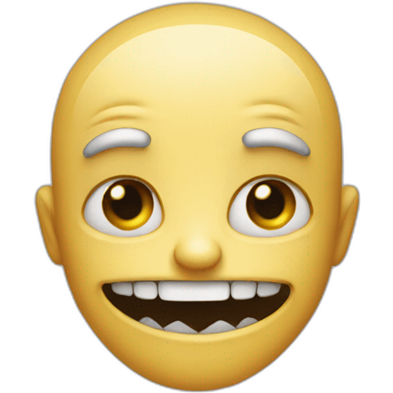 Creepy smile emoji