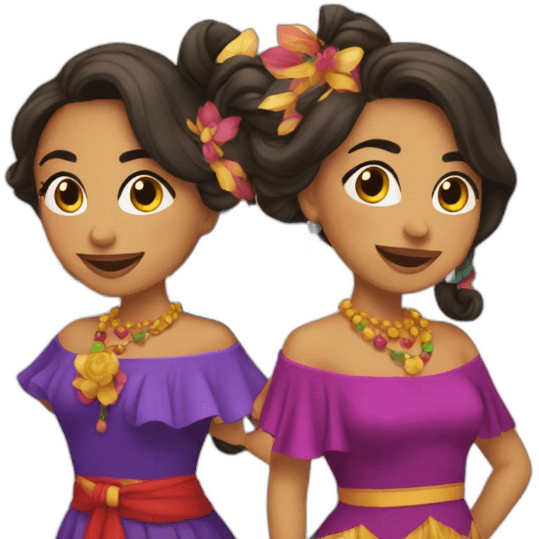 Seis mujeres de fiesta emoji