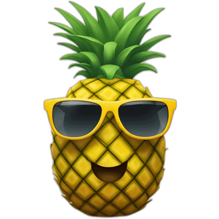 cool and stylish pineapple wearing sunglasses emoji