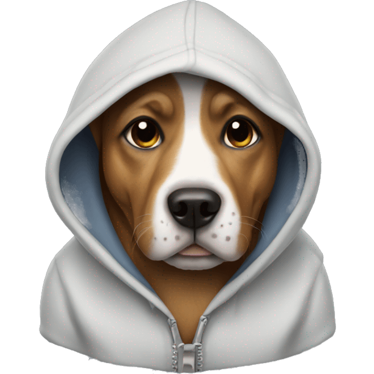 Dog with a hoodie on  emoji