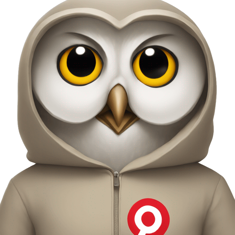 Owl wearing a Sweatshirt with Vodafone Logo  emoji