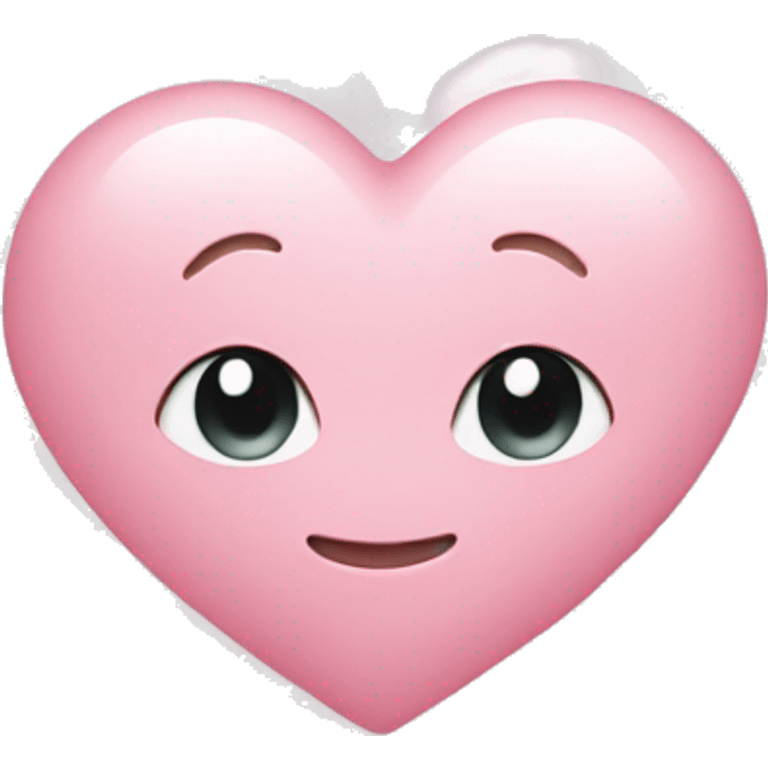 Baby pink heart in a cloud emoji