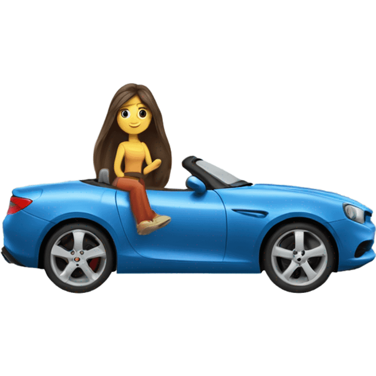 brunette-girl-long-hair-roadster-car-driving emoji