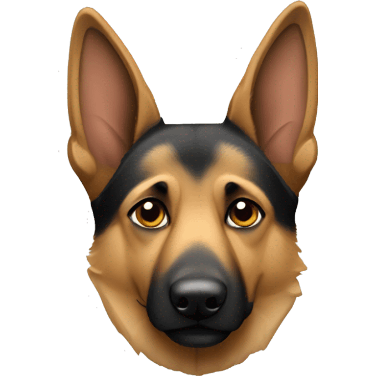 German Shepard dog with folded ears  emoji