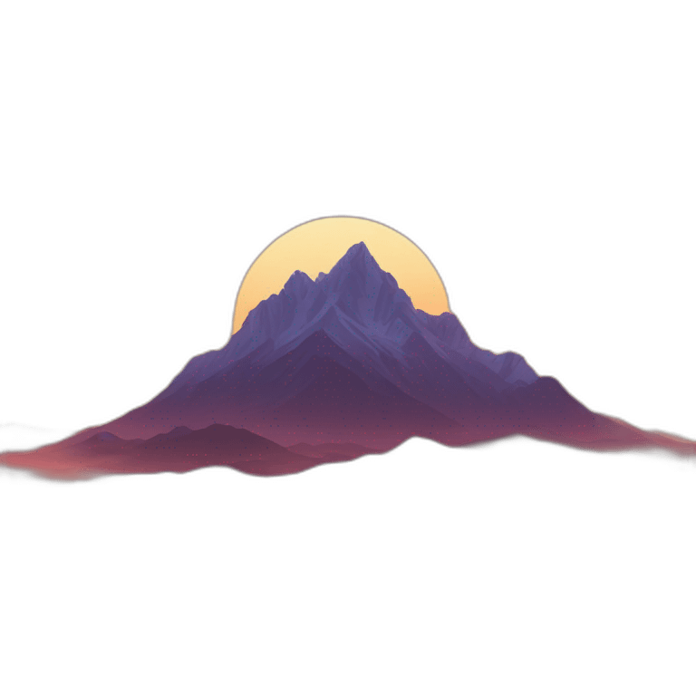 mountain sunset emoji