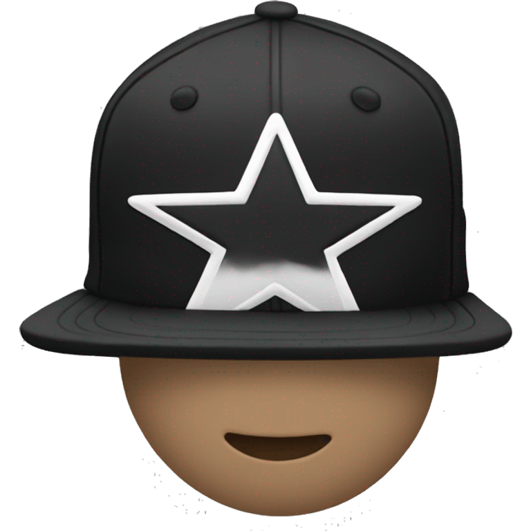 baseball cap black star emoji