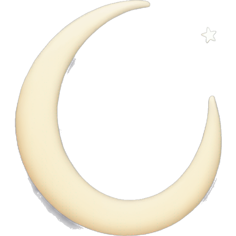 crescent moon with a delicate face emoji