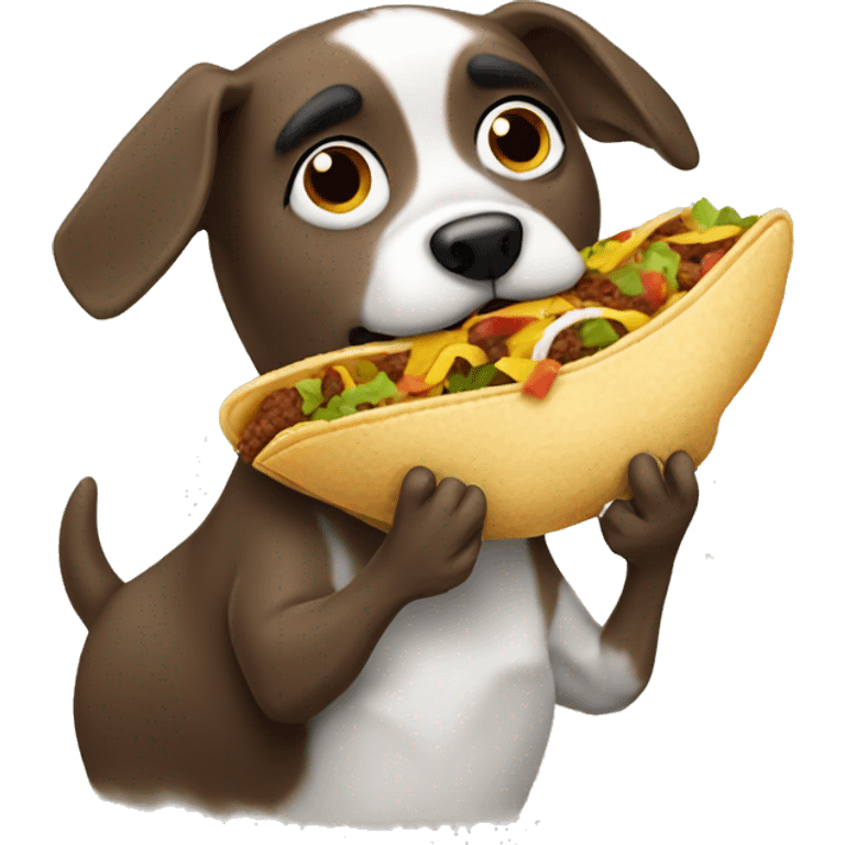 Dog eating taco emoji