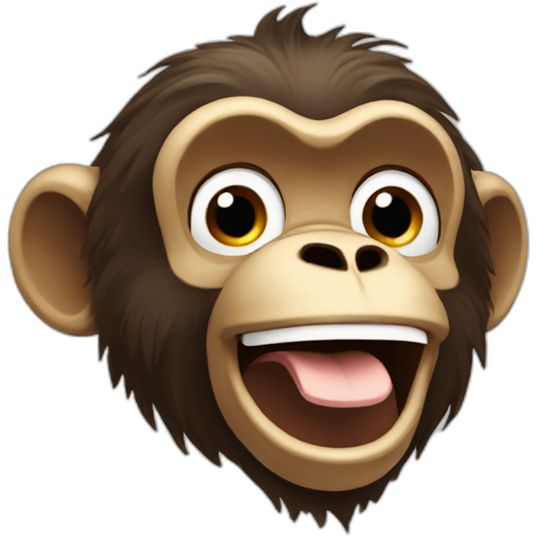 Singing monkey emoji