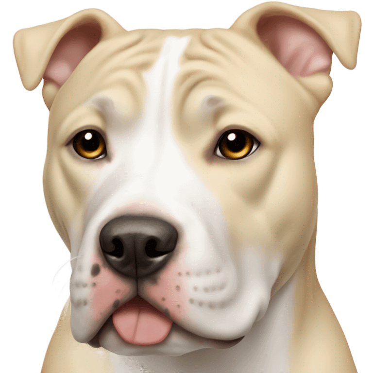 White and cream Amstaff  emoji