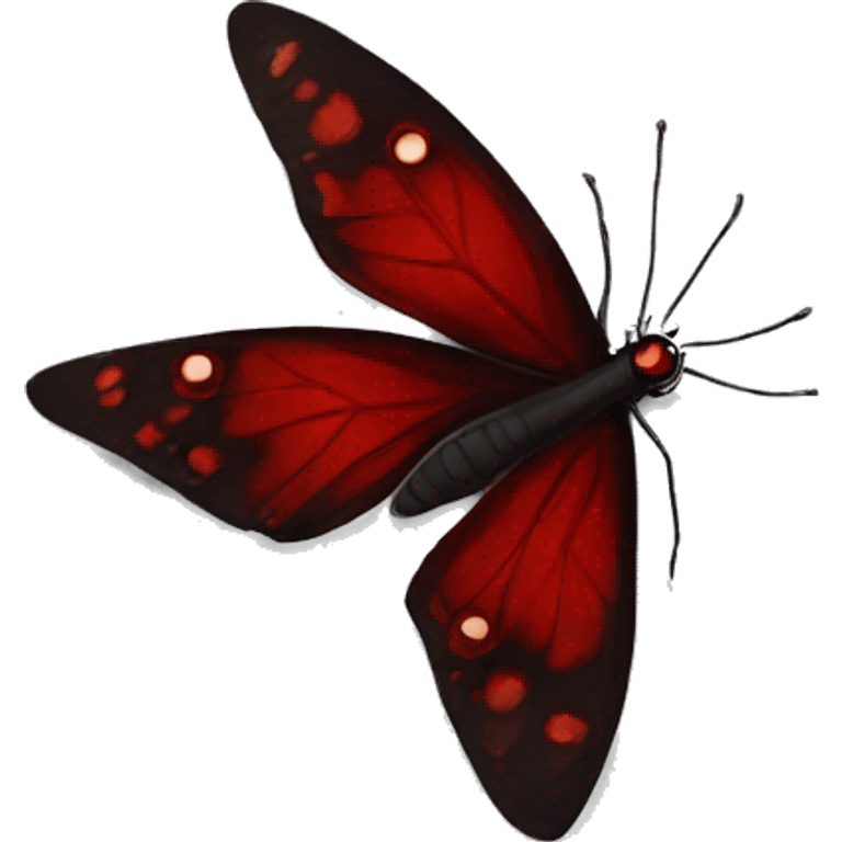 Dark red buterfly emoji