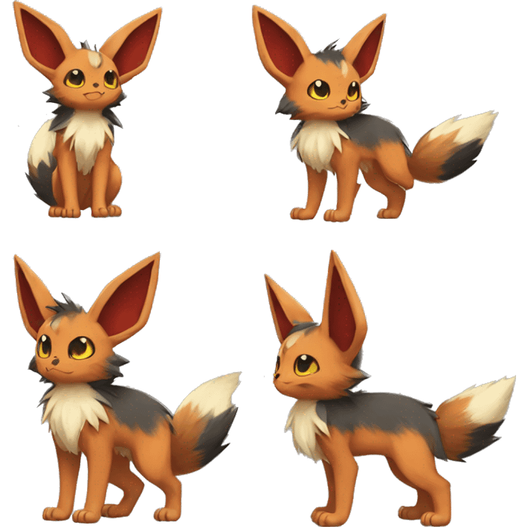 Eevee-Litten-Torracat-Rocruff-fusion-hybrid full body emoji