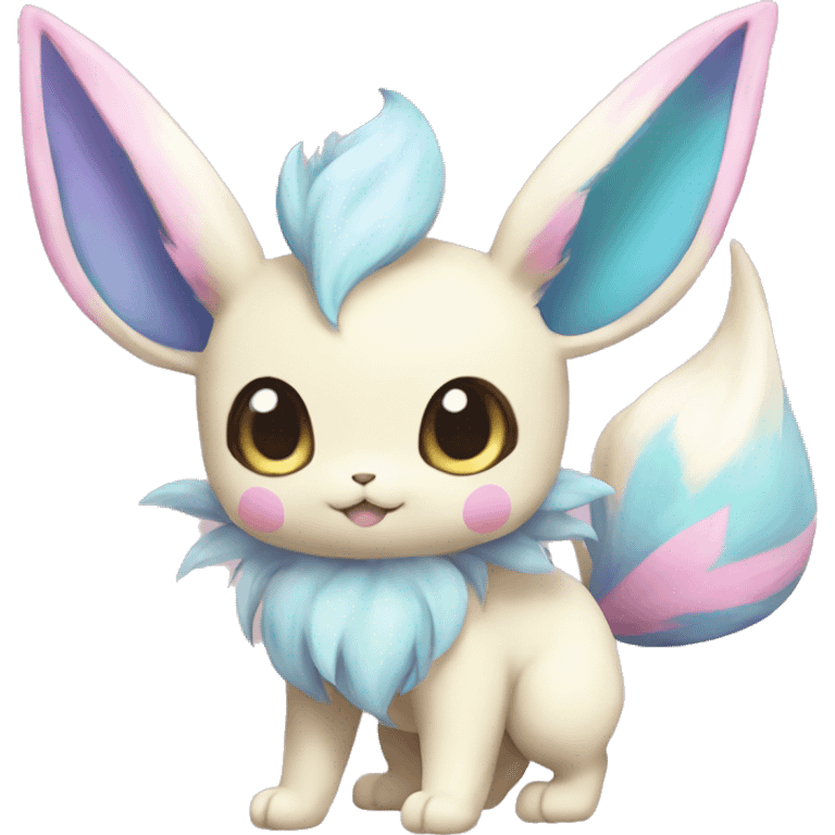 Kawaii Pastel Eeveelution-Cute-Pokémon-fusion full body emoji