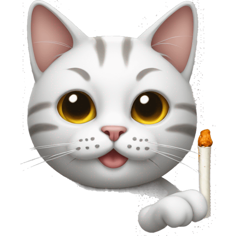 Cat whit a joint emoji