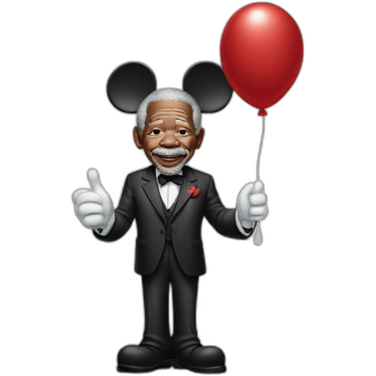 morgan freeman shaking hand mickey mouse emoji