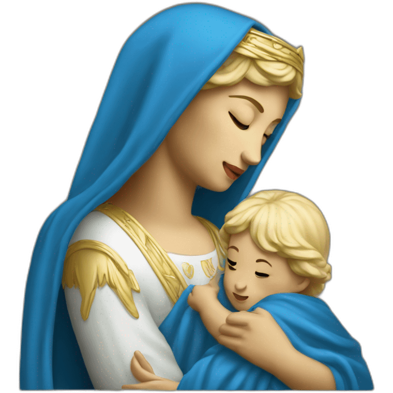 Madona with child jesus blue clothes emoji