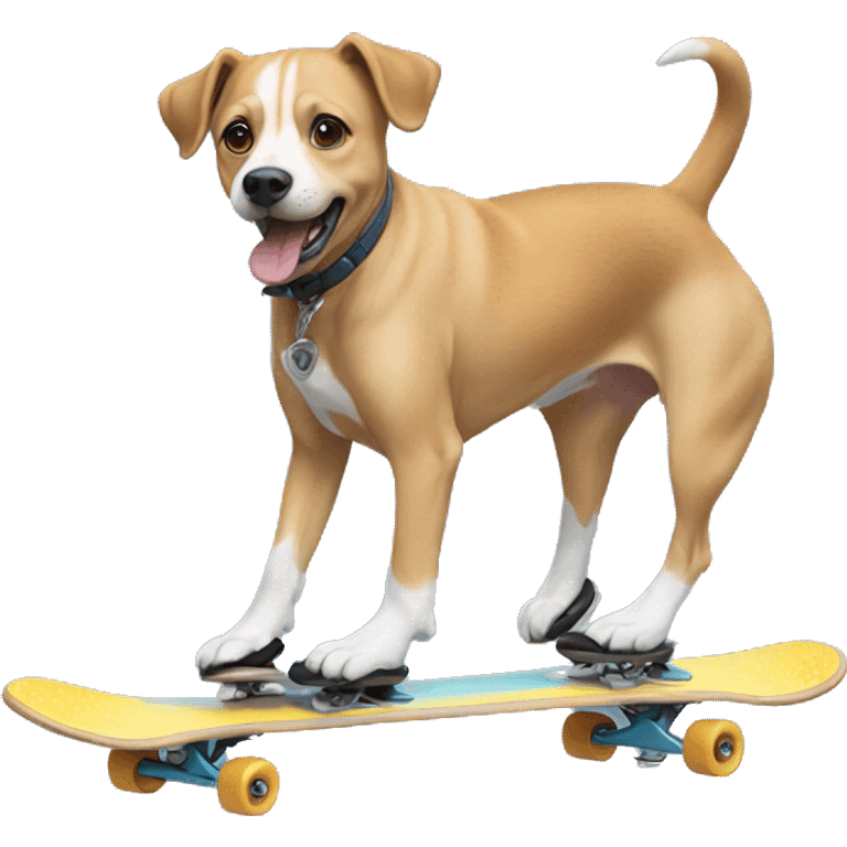 Dog skating  emoji