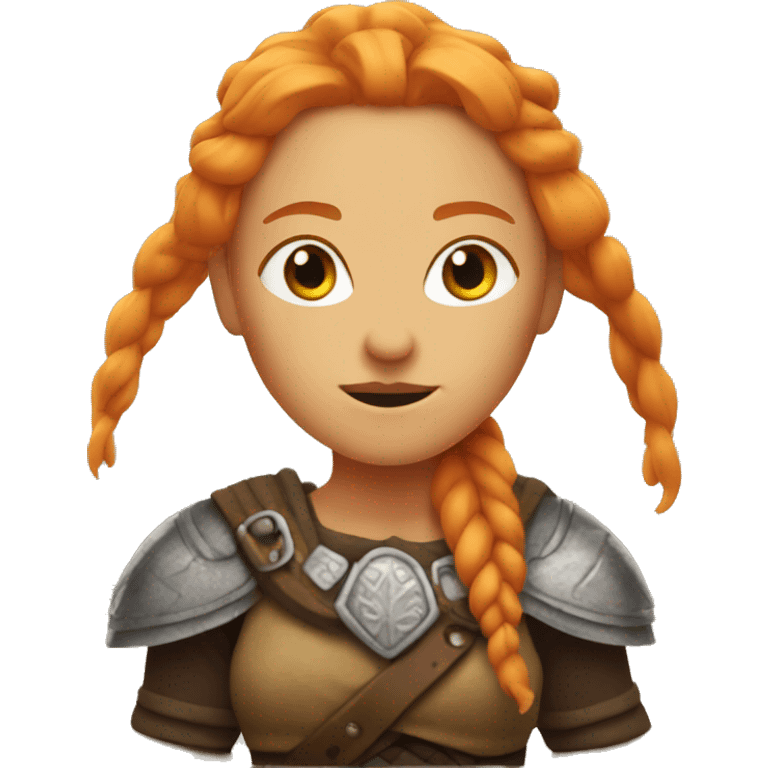 Orange haired Viking woman emoji