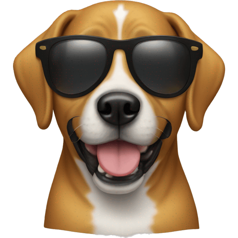 Dog with sunglasses  emoji