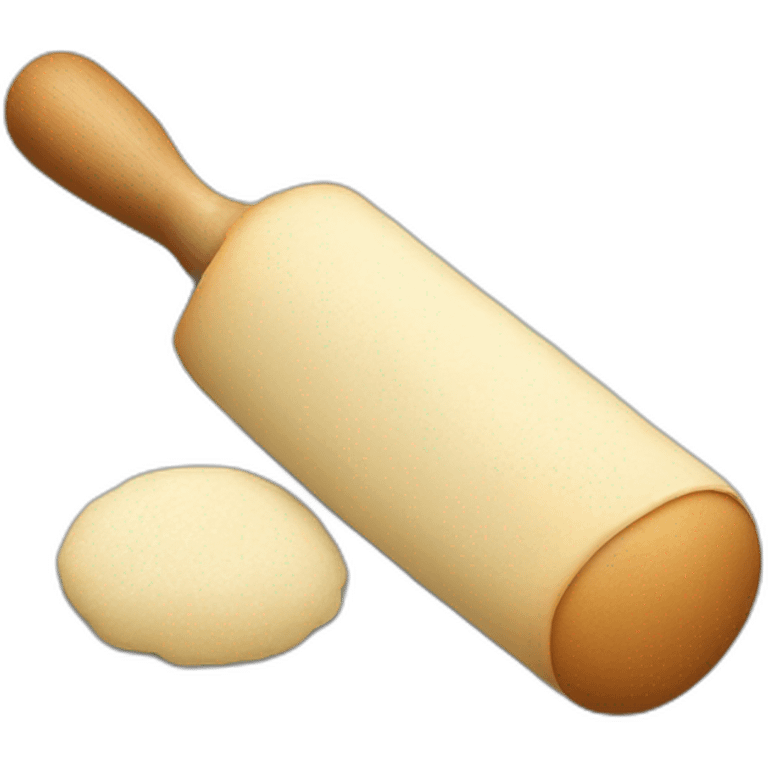 Dough being rolled by a rolling pin emoji