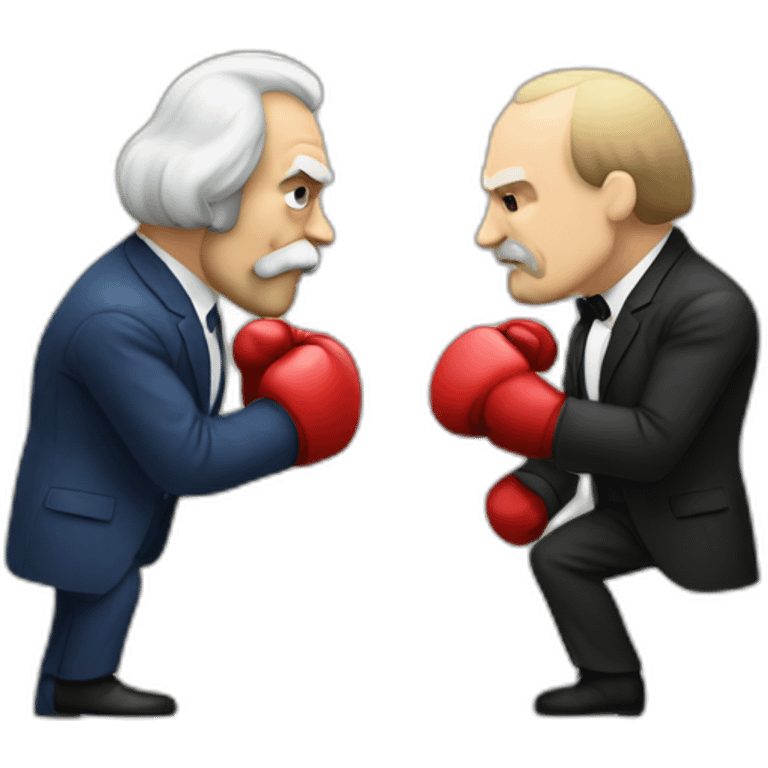 karl marx boxing with putin emoji