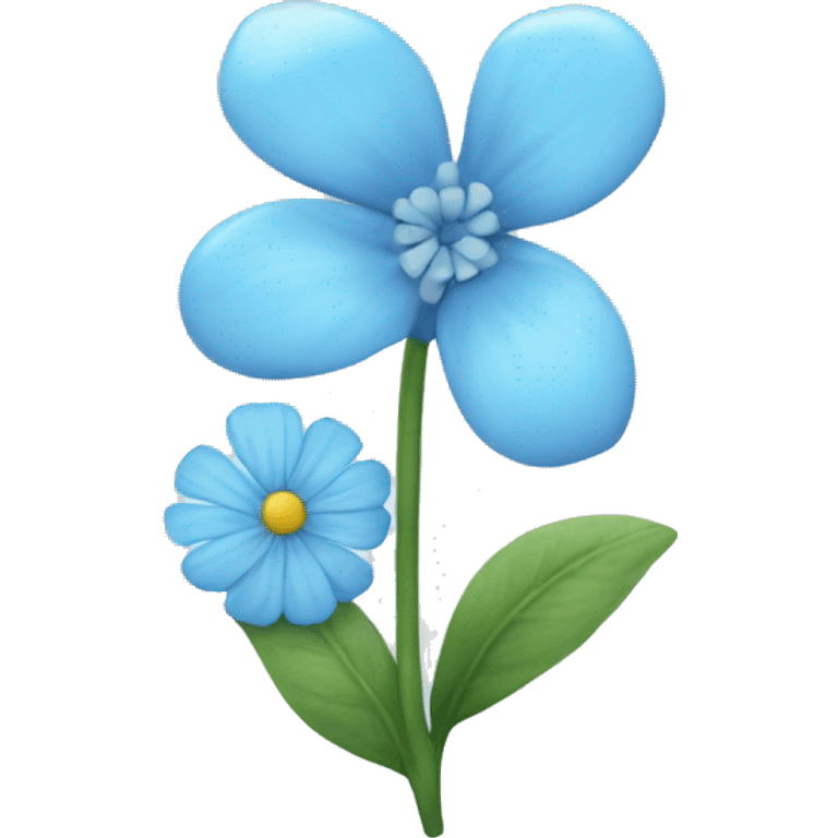 Baby blue flower emoji