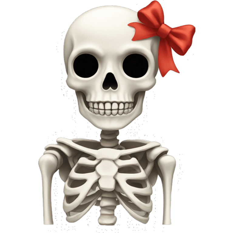 Skeleton with a bow emoji