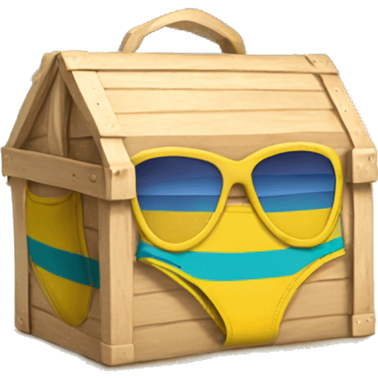 Bikini beach box emoji