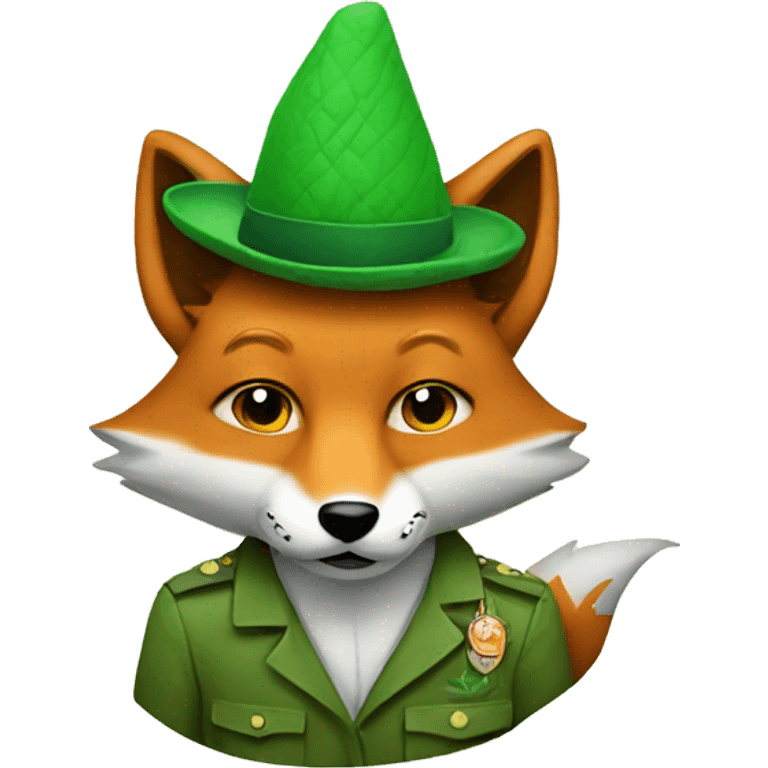 Marijuana themed fox emoji