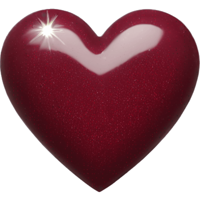 Maroon heart with silver sparkles around it  emoji