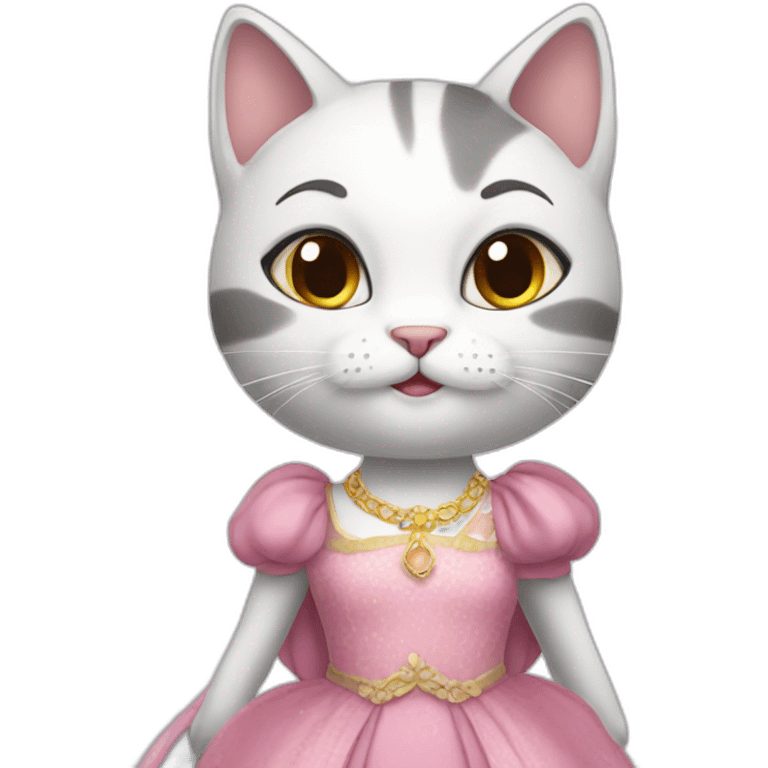 princess cat in a dress emoji