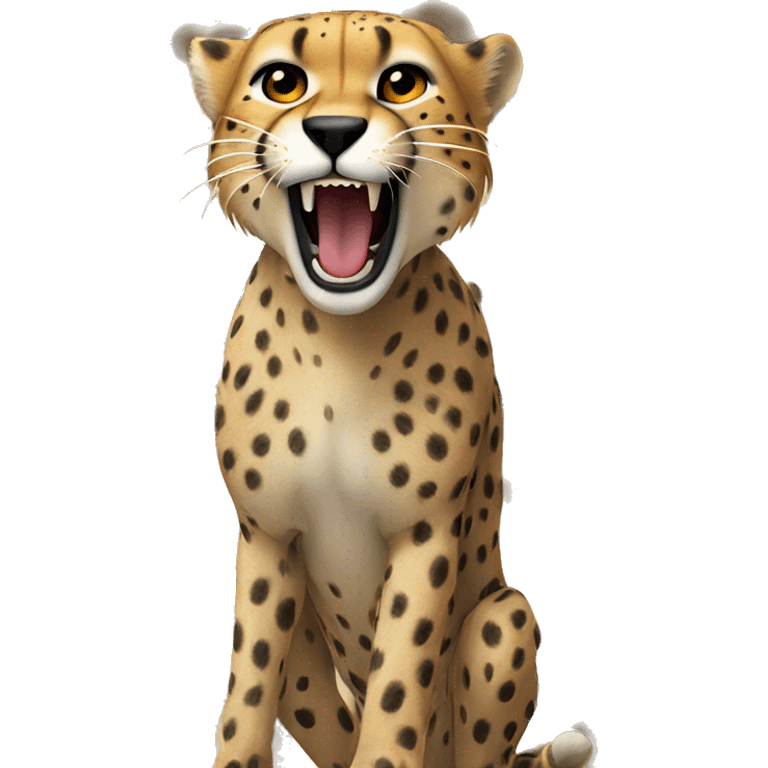 Cheetah roaring  emoji