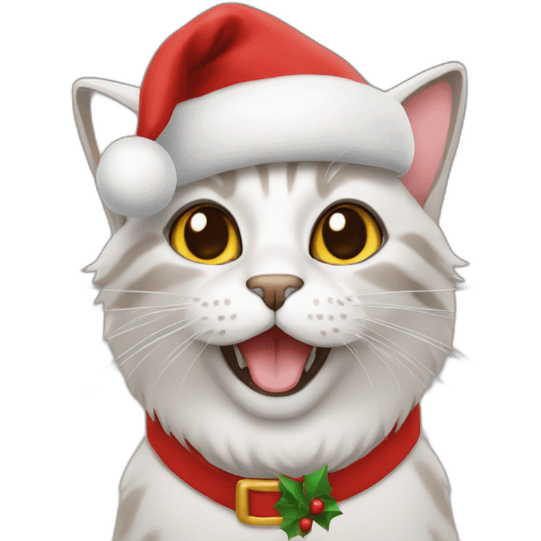 cat santa emoji