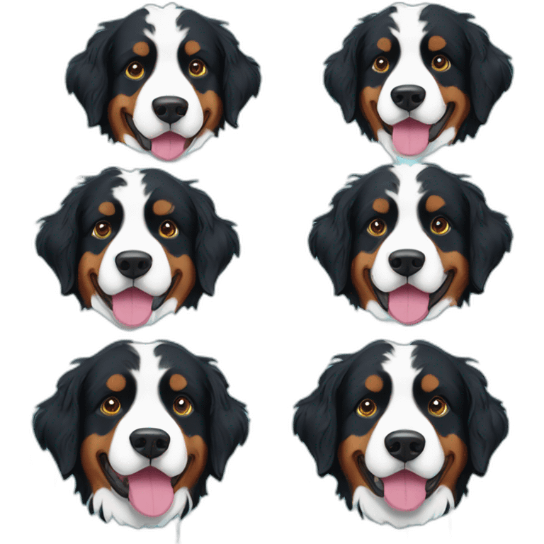 Bernese mountain dog swimming pool emoji