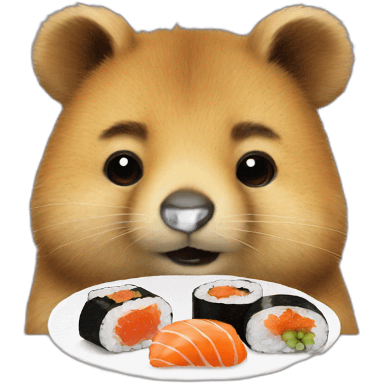 Quokka and sushi emoji