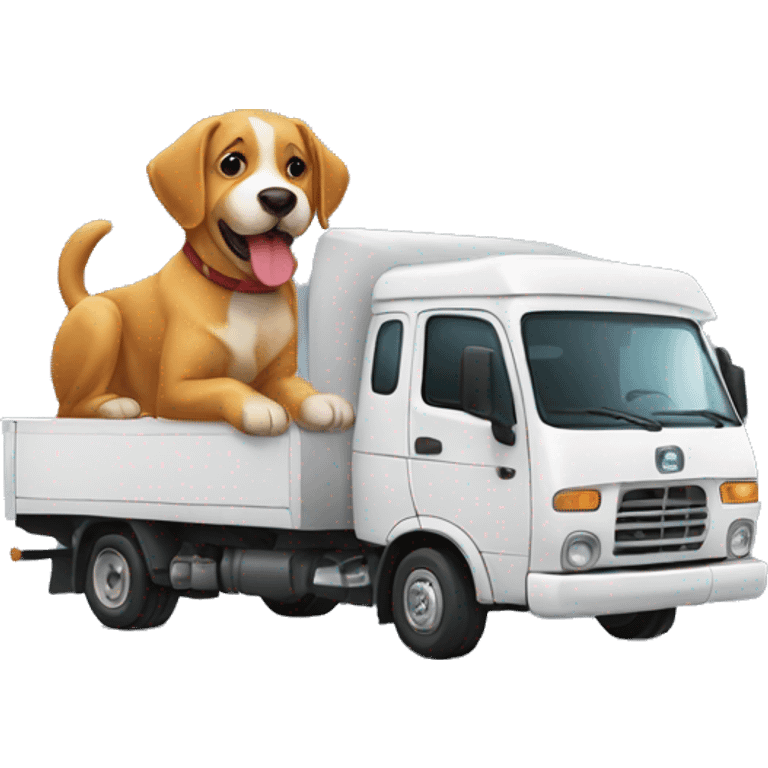 Camion y perro emoji