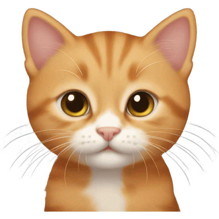 A ginger colored kitten emoji