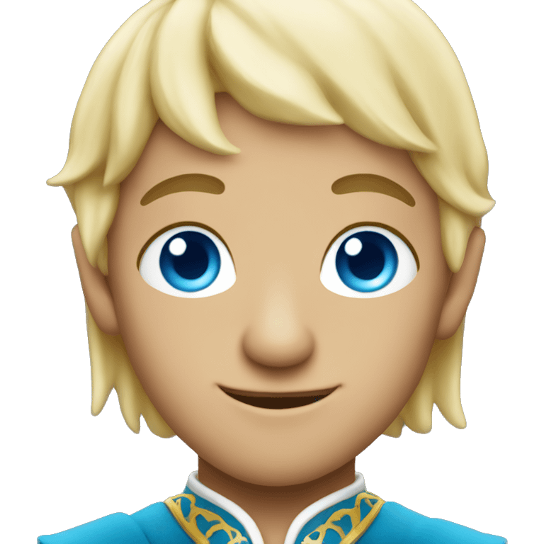 Blonde elf prince with blue eyes emoji