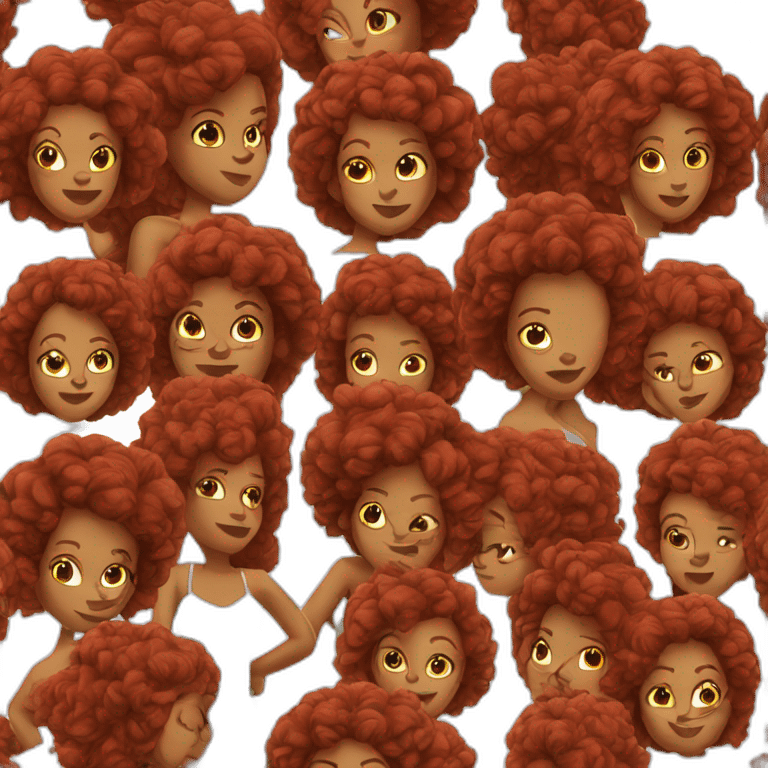 Very black women with redhair emoji