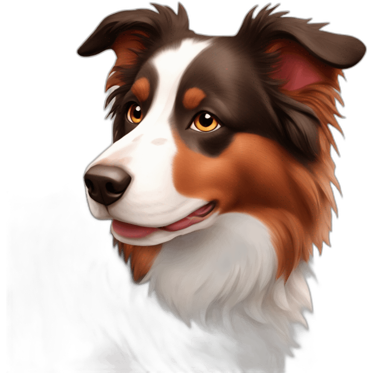 Red merle Border collie emoji