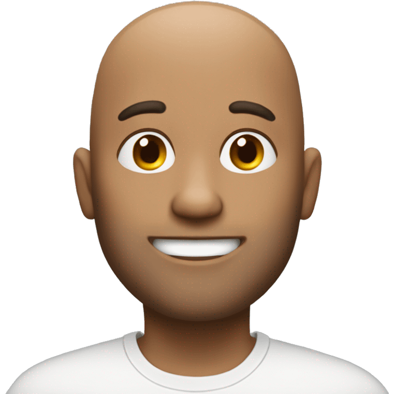 tech guy without hair white skin no wrinkle emoji