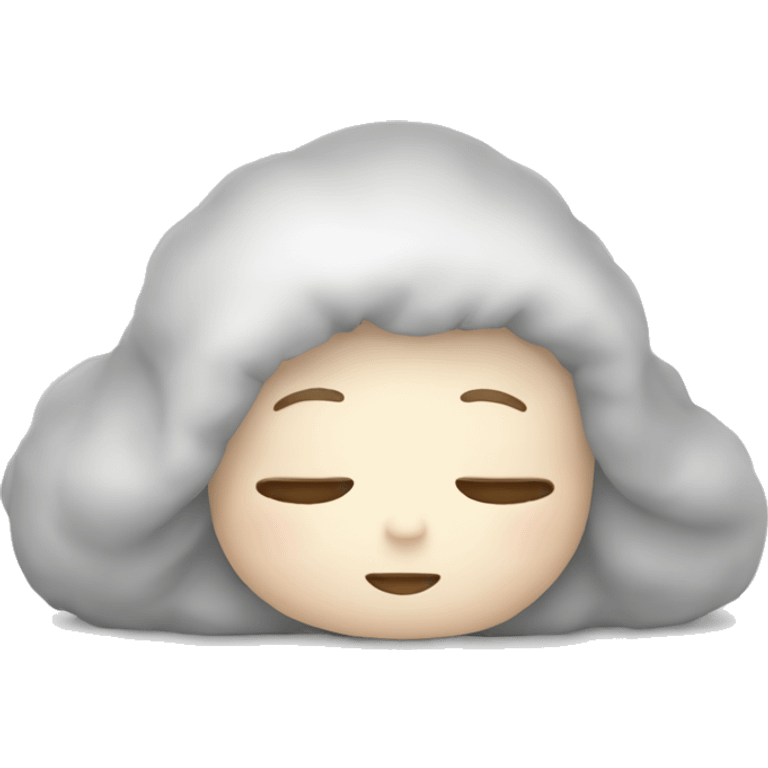 Adolescent blanc allongé sur le dos en train de dormir  emoji