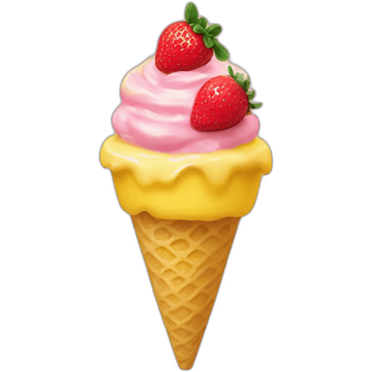 lemon strawberry gelato emoji