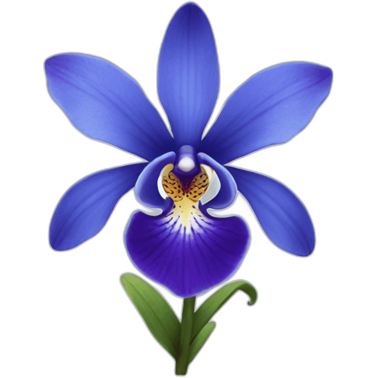 blue orchid emoji