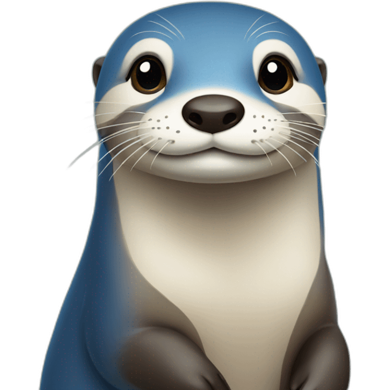 Loutre bleue emoji