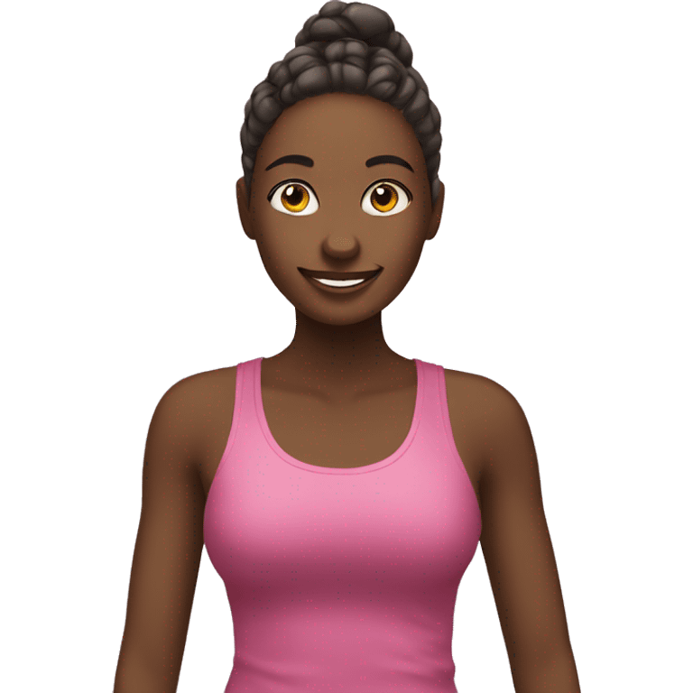 Positive girl have good wellness emoji