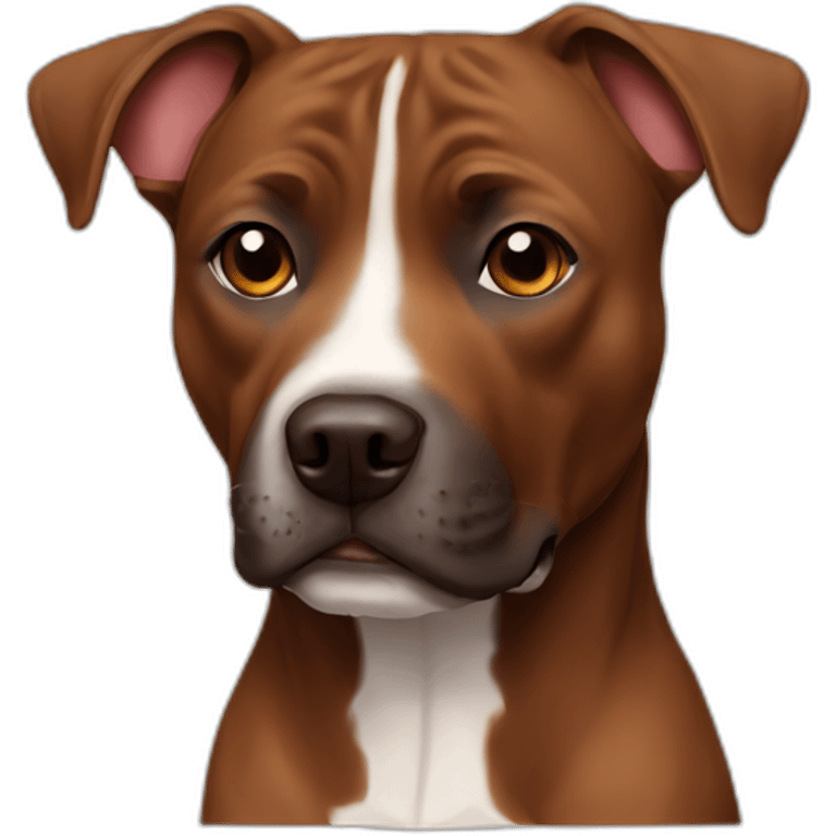 Brown Staffy dog emoji