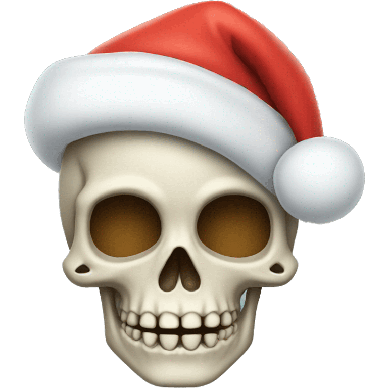 Skeleton in Santa hat  emoji